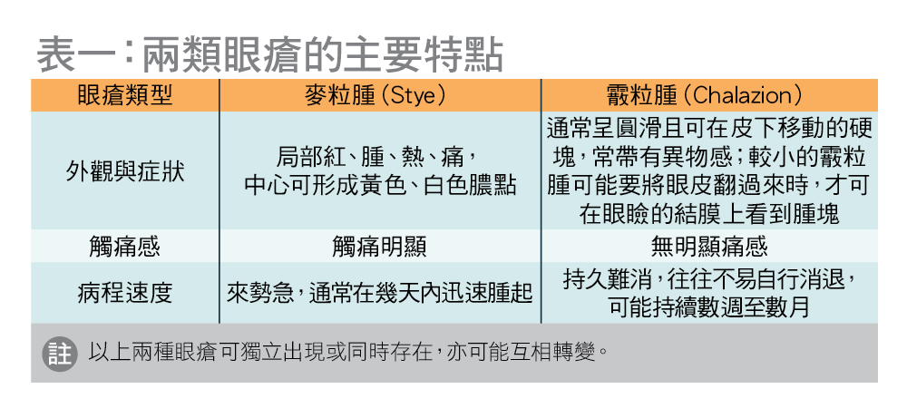 兩類眼瘡的主要特點